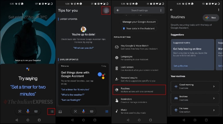 Assistant Google, Routines De L'Assistant Google,