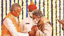 Gujarat High Court, Gujarat High Court news, Solicitor General Tushar Mehta, Tushar Mehta news, Acharya Devvrat, Krishnakant Vakharia, Gujarat news, Indian express