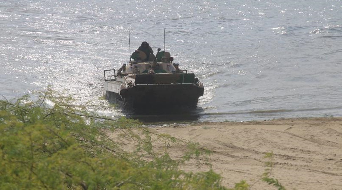 The exercise is being conducted in the backdrop of the soon-to-emerge Integrated Theatre Commands that give major emphasis on tri-service integrated operations.