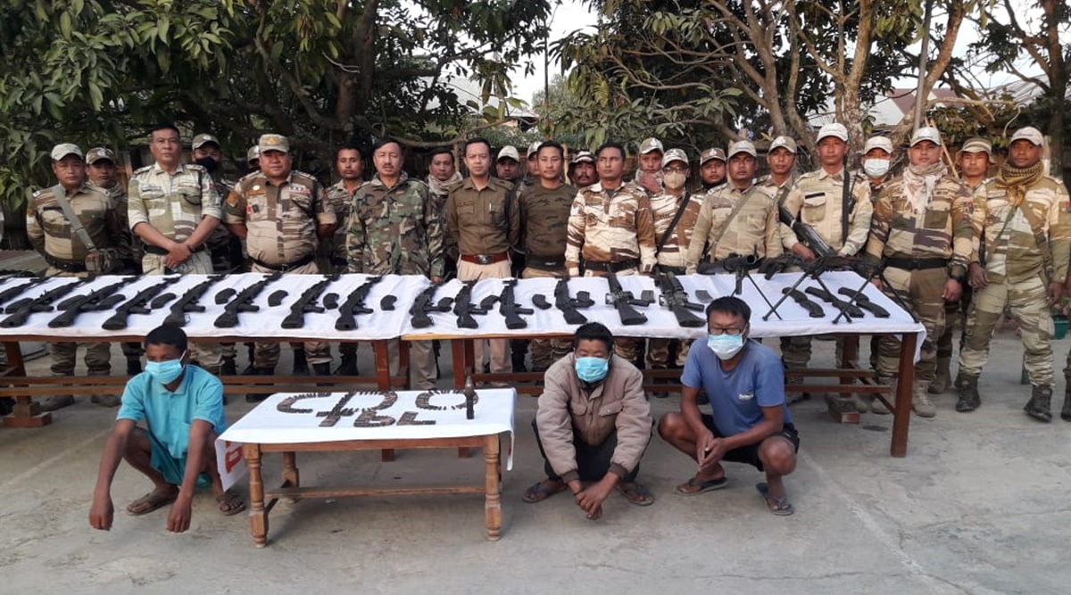 Three arrested as Manipur Police recover huge cache of arms, ammunition ...