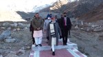 Modi in kedarnath, Prime minister narendra modi, Kedarnath shrine, PM Modi kedarnath visit, Uttarakhand CM Pushkar Dhami, PM Modi news, India news, Indian express