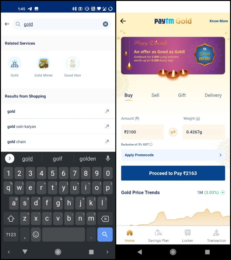paytm gold, gold, digital gold, how to buy digital gold, how to buy digital gold on paytm,