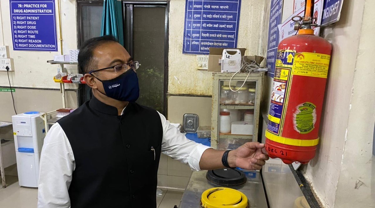 District collector at Aundh district hospital