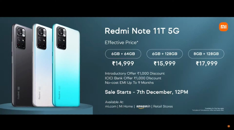 Redmi Note 11T 5G, Redmi Note 11T,