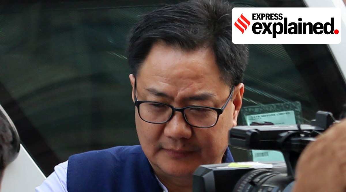 Union Minister Kiren Rijiju in New Delhi. (Express Photo: Prem Nath Pandey, File)