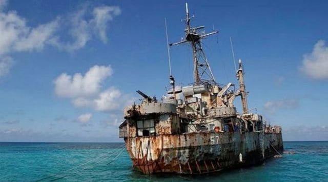 The BRP Sierra Madre, a marooned transport ship which Philippine Marines live on as a military outpost, is pictured in the disputed Second Thomas Shoal, part of the Spratly Islands in the South China Sea March 30, 2014. (Reuters)