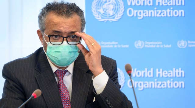 Tedros Adhanom Ghebreyesus, Director General of the World Health Organization, WHO, speaks at the WHO headquarters, in Geneva, Switzerland, May 24, 2021. (AP/File)