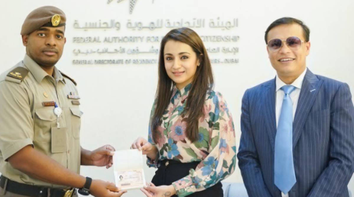 Trisha becomes first Tamil actor to receive UAE's golden visa |  Entertainment News,The Indian Express