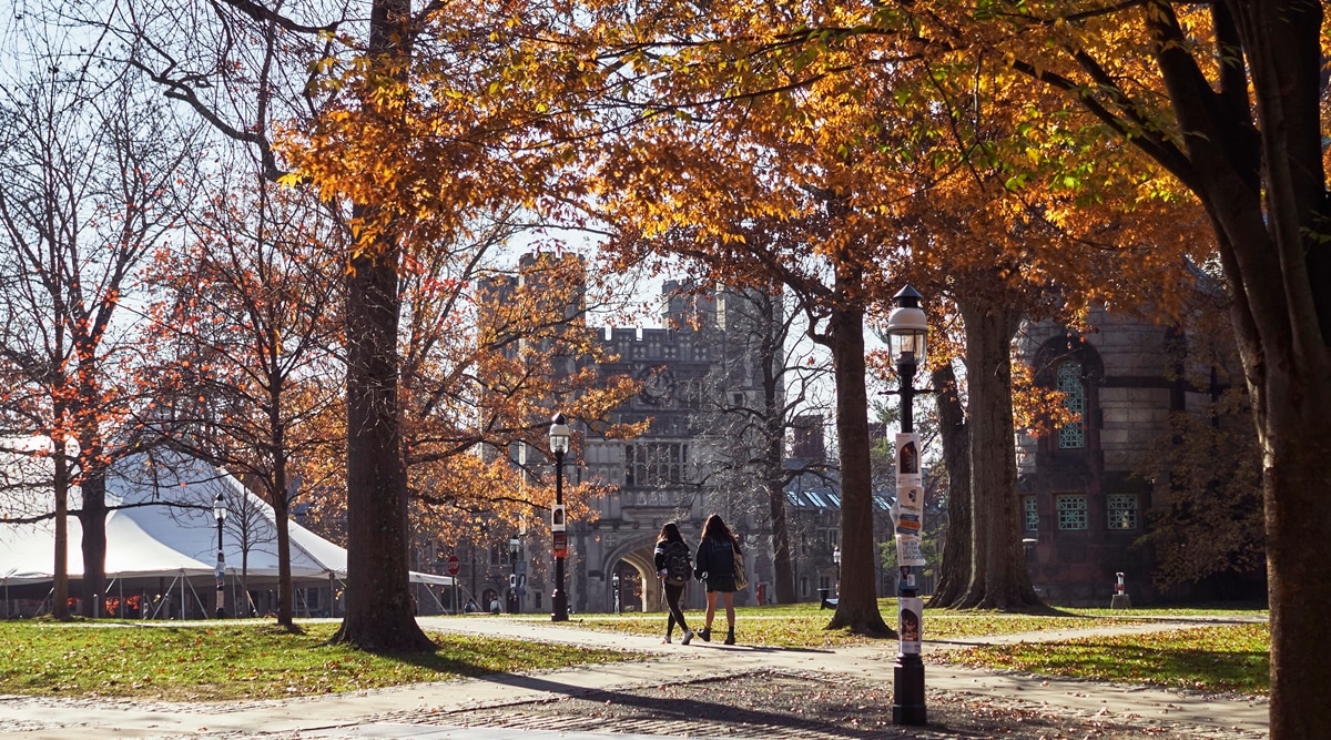 Walkways at Princeton University, in Princeton, N.J., Nov. 18, 2021. (An Rong Xu/The New York Times)