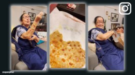 Anupam Kher Mother funny Banter Food Habits, bad food habits, Anupam Kher funny insta reels, Anupam Kher twitter, trending, indian express, indian express news