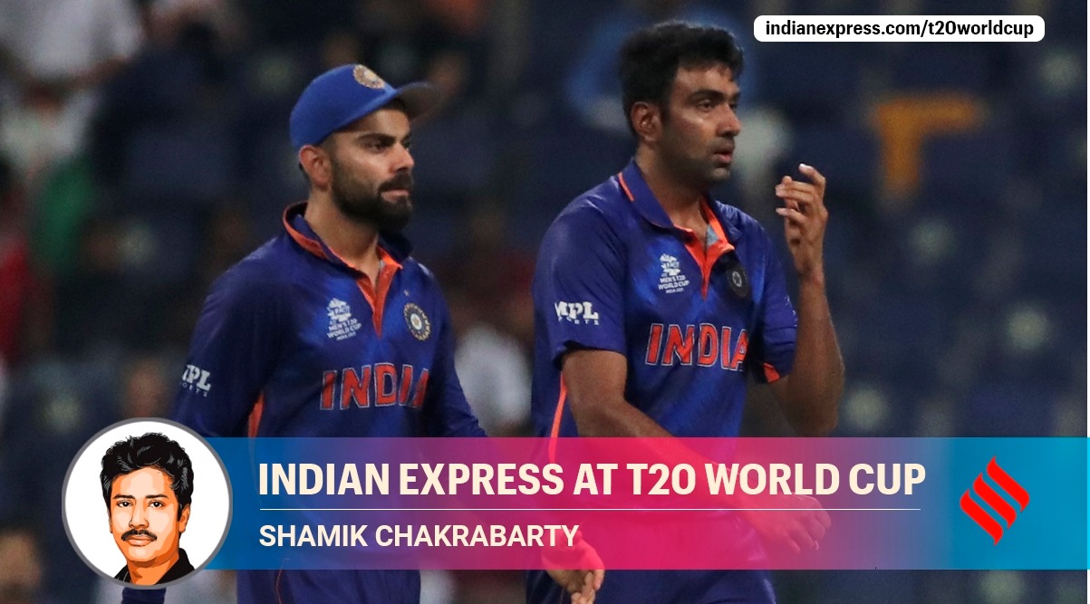 India's Ravichandran Ashwin in action with captain Virat Kohli in the T20 World Cup. (AP)