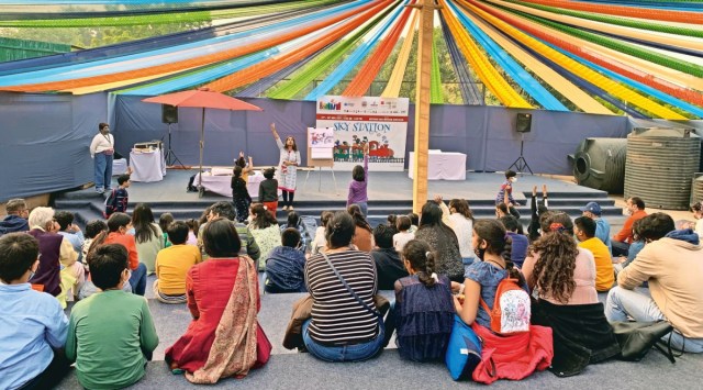At Bookaroo Children’s Literature Festival, at Indira Gandhi National Centre for the Arts, Janpath. (Photo: Paromita Chakrabarti)