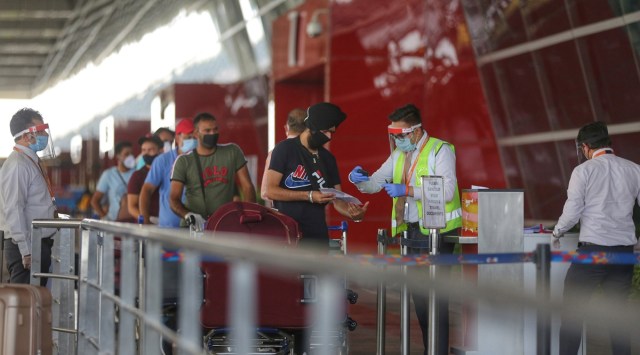 The Centre's guidelines ask for mandatory testing of international travellers, home quarantine for those testing negative and genomic surveillance and isolation for those testing positive. (Express File Photo by Tashi Tobgyal)
