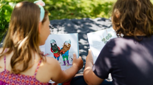 Children with books