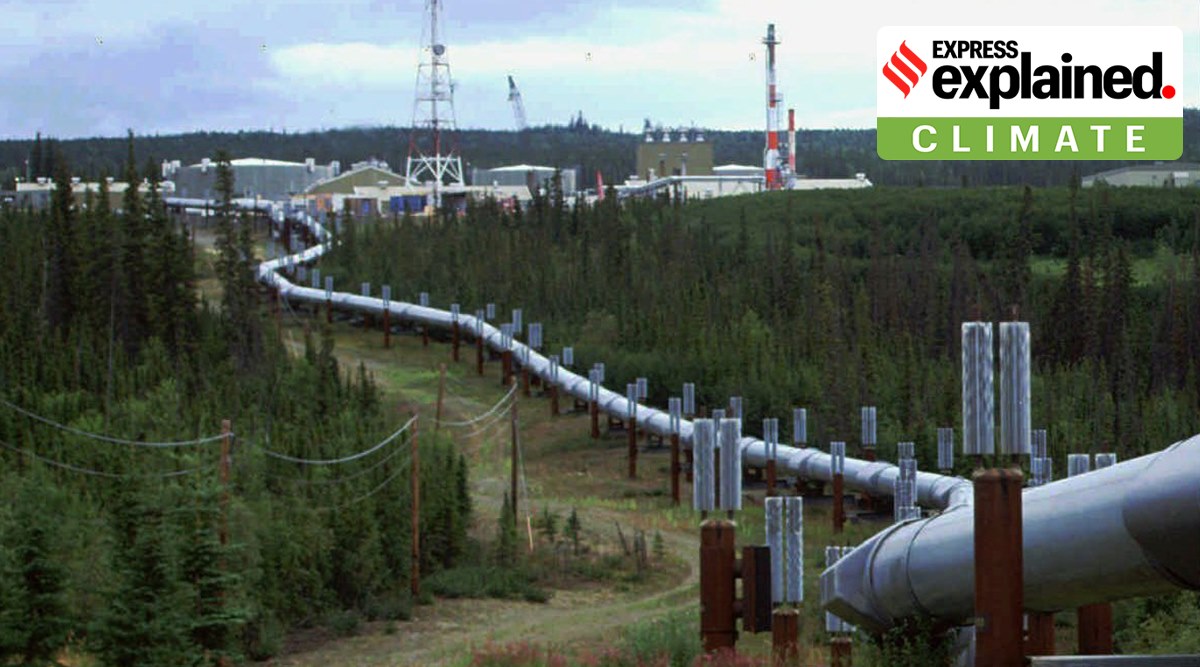 The Trans-Alaska pipeline and pump station north of Fairbanks, Alaska is shown. The Biden administration has launched a wide-ranging plan to reduce methane emissions, targeting a potent greenhouse gas that contributes significantly to global warming. (AP Photo/Al Grillo, file)