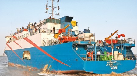 Mumbai Maiden, which resumed cruise service from Hazira to Diu on Monday. (Photo: Hanif Malek)