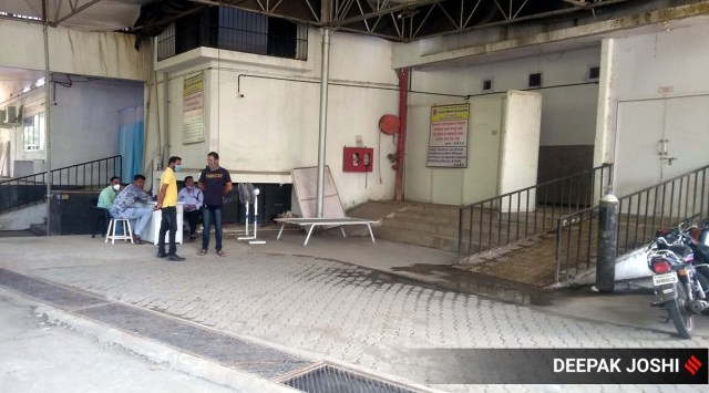 The man is currently in quarantine in a KDMC-run facility. (Express Photo by Deepak Joshi)