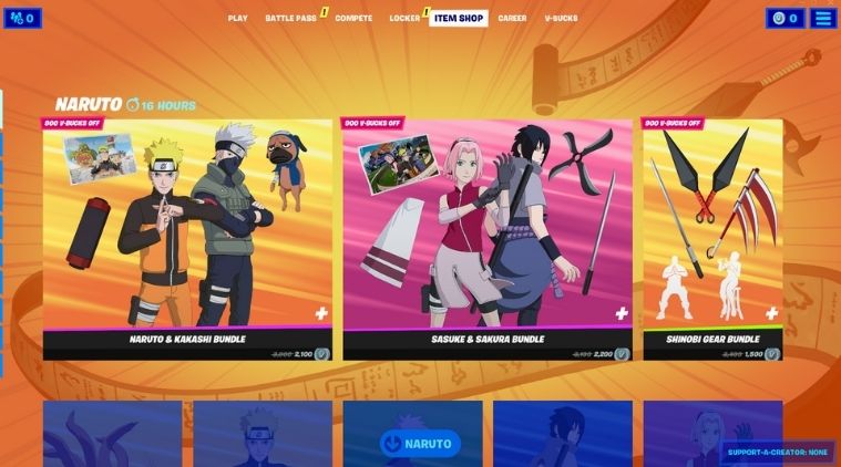 Fortnite x Naruto: Characters of the Naruto Shippuden join Fortnite!