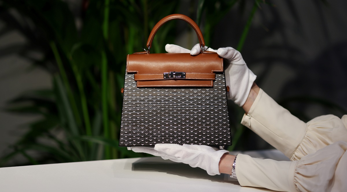 High-end handbags go up for auction in London