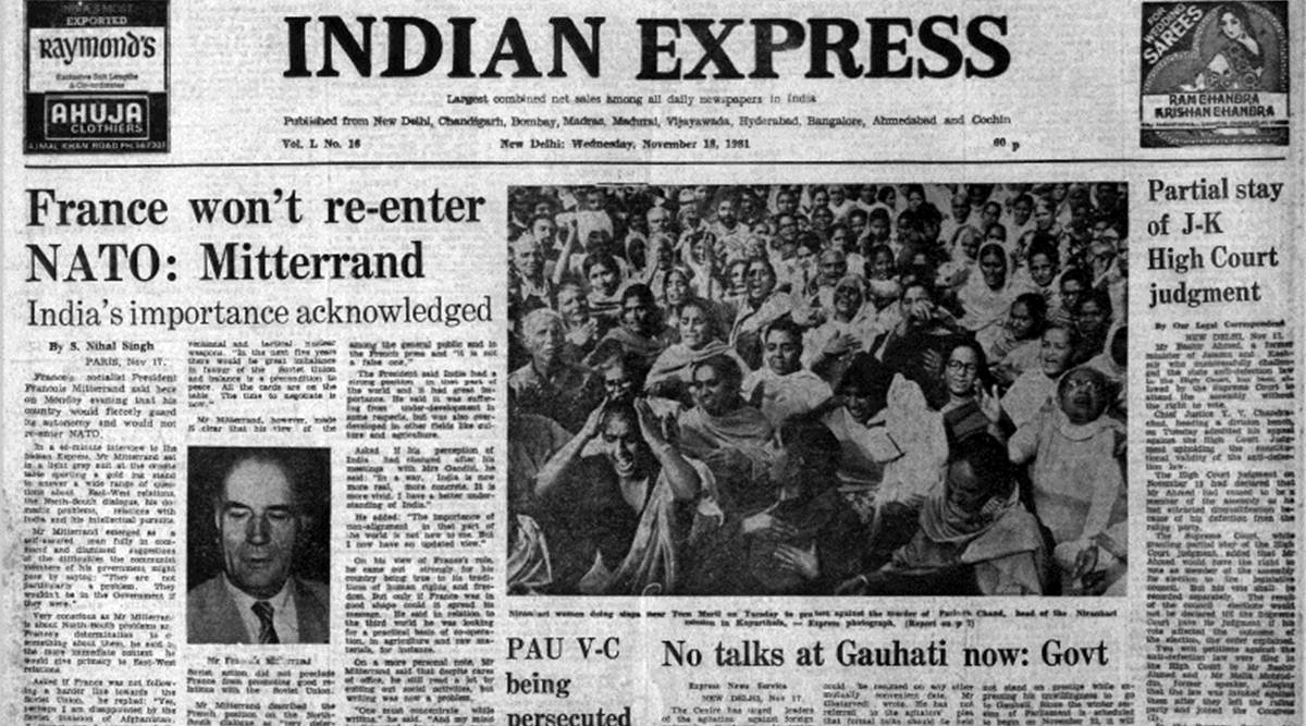 November 18, 1981, Forty Years Ago: Mitterrand’s Views | The Indian Express