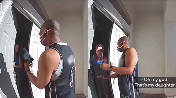 doorbell camera, doorbell camera video, stranger returns lost wallet, ring camera unites man who returned lost wallet, kindness day, indian express