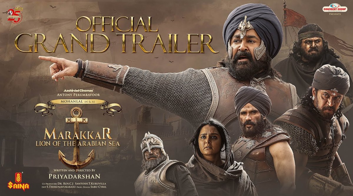 Marakkar Arabikadalinte Simham trailer: Mohanlal promises a visually  unforgettable epic drama | Entertainment News,The Indian Express