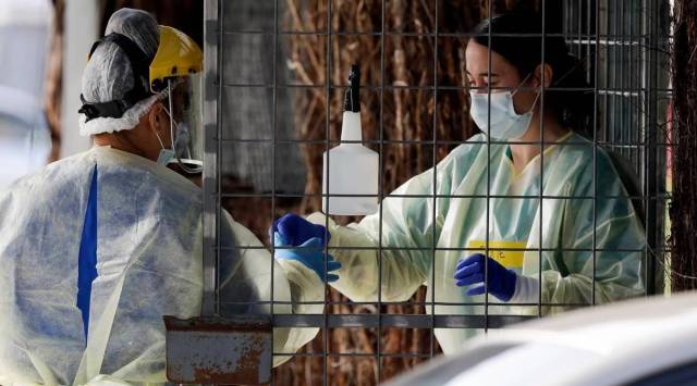 At a testing centre in New Zealand (AP/File)