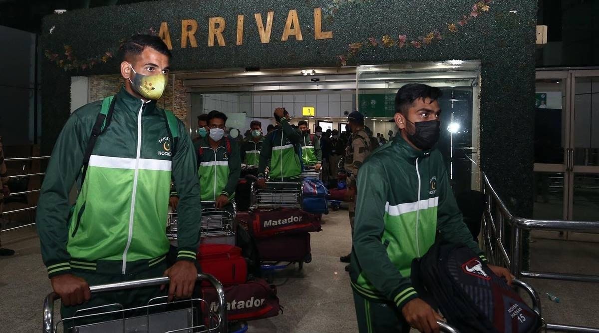 The junior hockey team of Pakistan arrived in India on Saturday. (Source: Hockey India/Twitter)