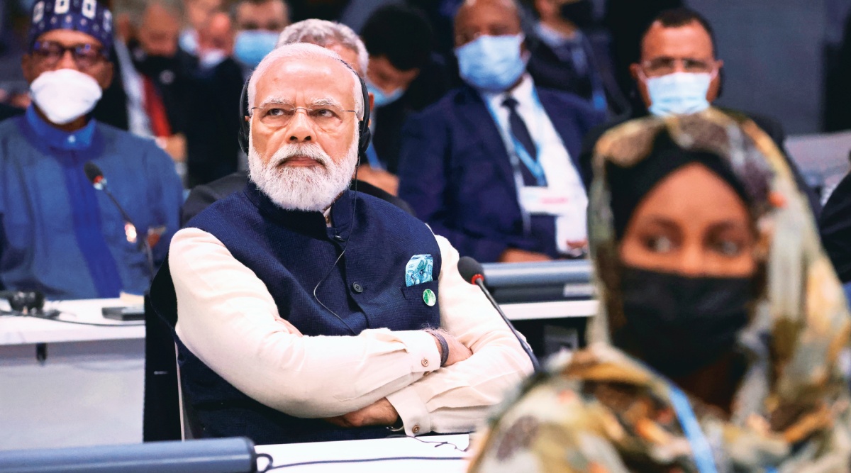 PM&#39;s Modi word: Net Zero 2070, clean &amp; green 2030 | India News,The Indian Express