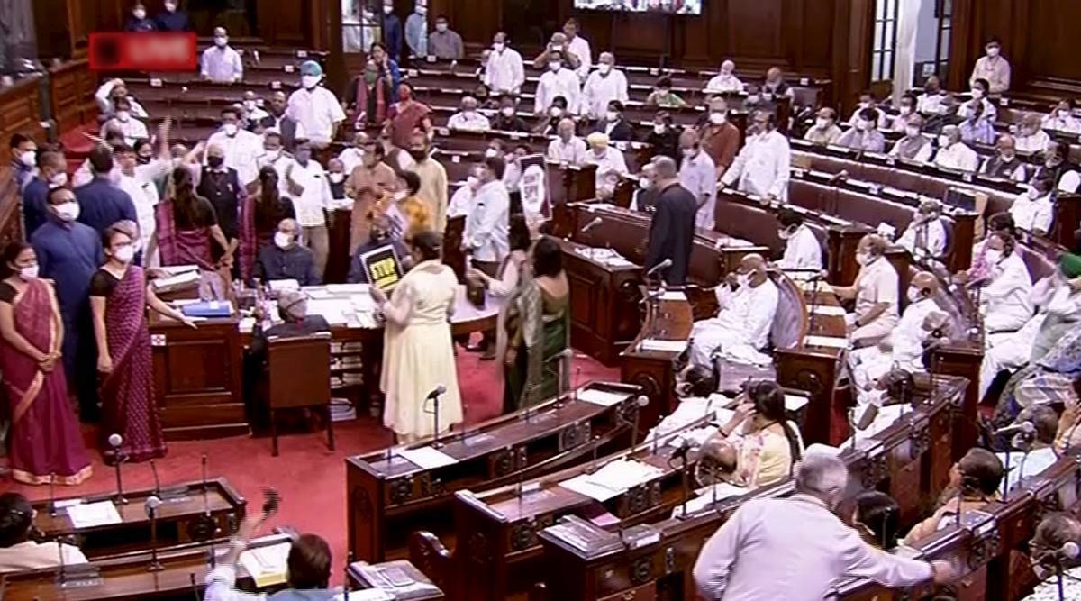 12 Rajya Sabha MPs suspended for entire session, Opposition calls it undemocratic | India News,The Indian Express