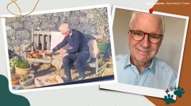 Steve Martin, Steve Martin doppelganger, dad who didnt want dogs, dads playing with dogs, steve martin lookalike dog video, indian express