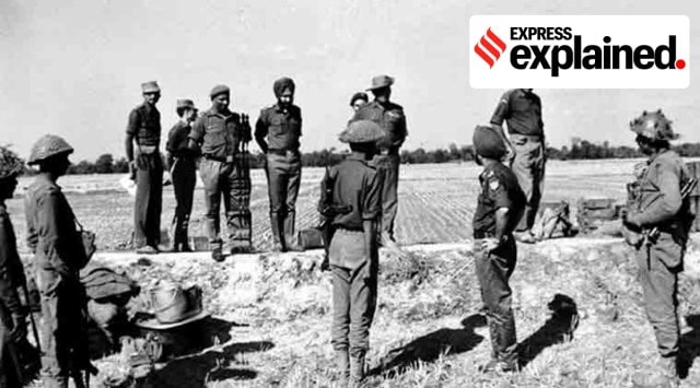 India Pakistan war: Lt Gen Jagjit Singh Aurora, GOC-in-C Eastern Command, talks to jawans and officers at Comilla in Bangladesh during the war on December 8, 1971 (Source: PIB)