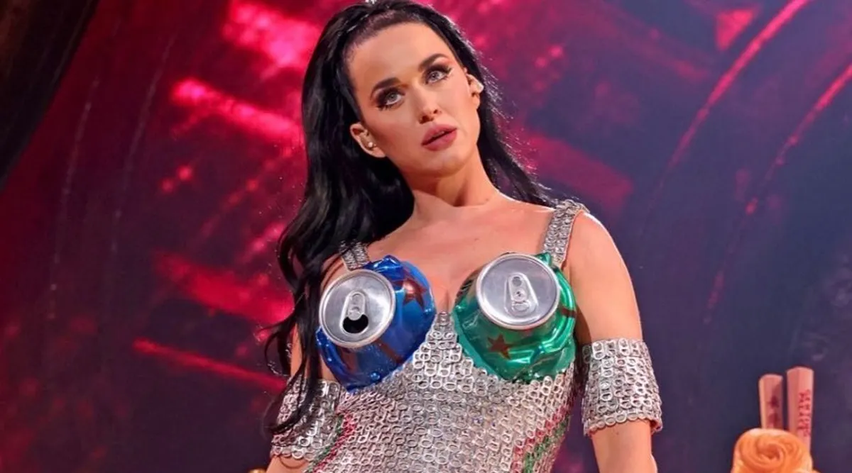 From dress made of cans to feathery rainbow train: Katy Perry served wild  looks at her Las Vegas show | Lifestyle News,The Indian Express