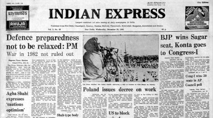 December 30, 1981, Forty Years Ago: PM on wars | The Indian Express