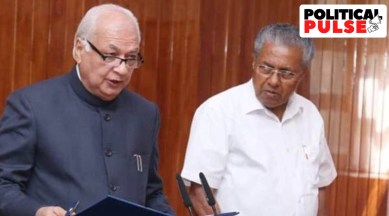 Kerala Governor Arif Mohammad Khan with Chief Minister Pinarayi Vijayan