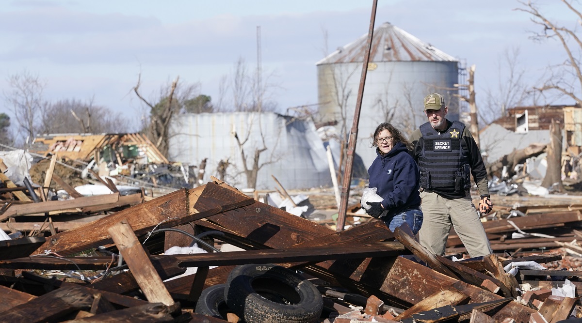 At least 100 dead as tornadoes rip southern, central US states; Biden ...