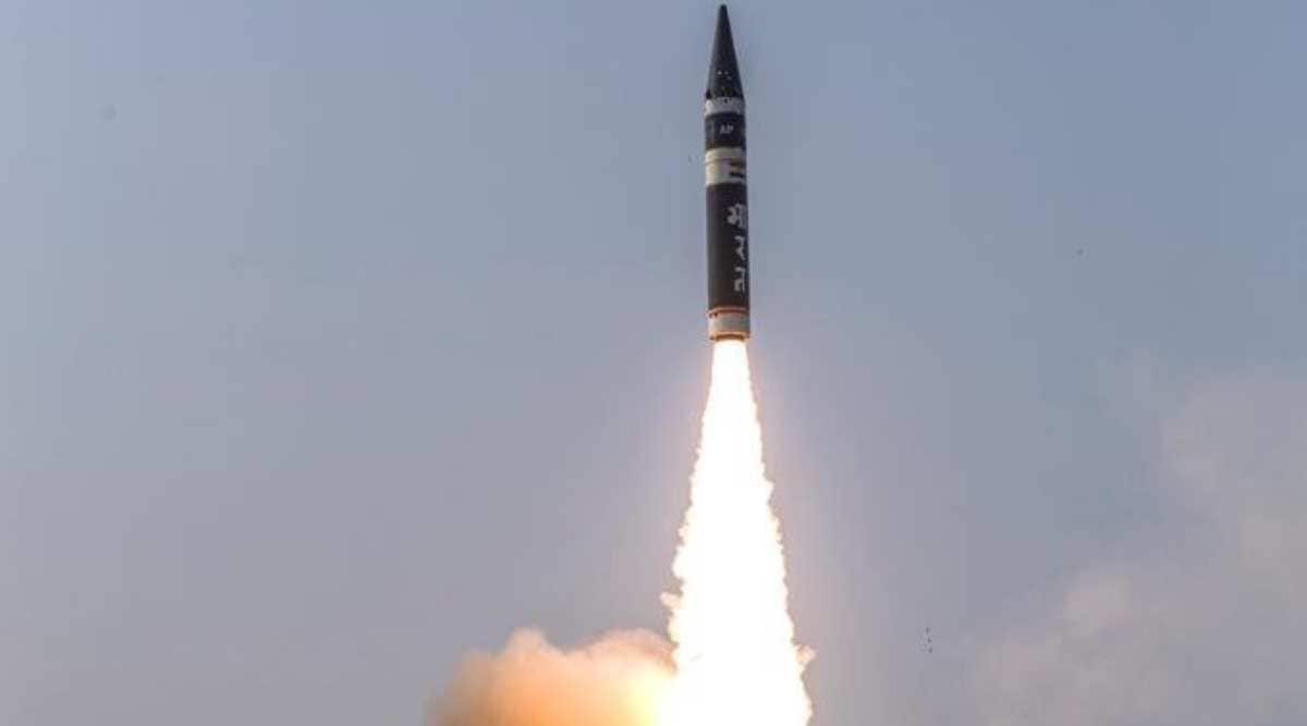 Agni-P is a new generation advanced variant of Agni class of missiles. (Source: Twitter/@ANI)