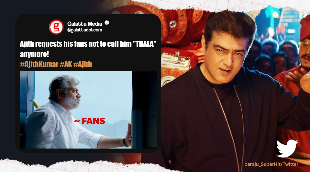 Ajith Kumar, Thala, Valimai, Ajith Kumar disowns Thala title, Tamil movie, social media viral, indian express