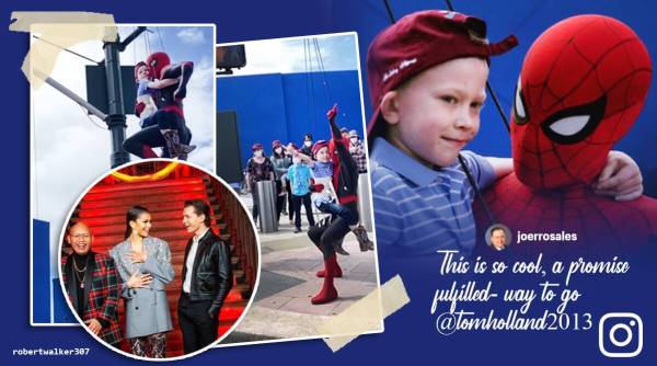 Spiderman, Tom Holland, Zendaya, Spiderman meets boy, Spiderman keeps his promise, social media viral, Indian Express