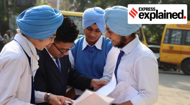 Students prepare for their CBSE examination at Guru Nanak Public School in Ludhiana. (Express Photo: Gurmeet Singh)