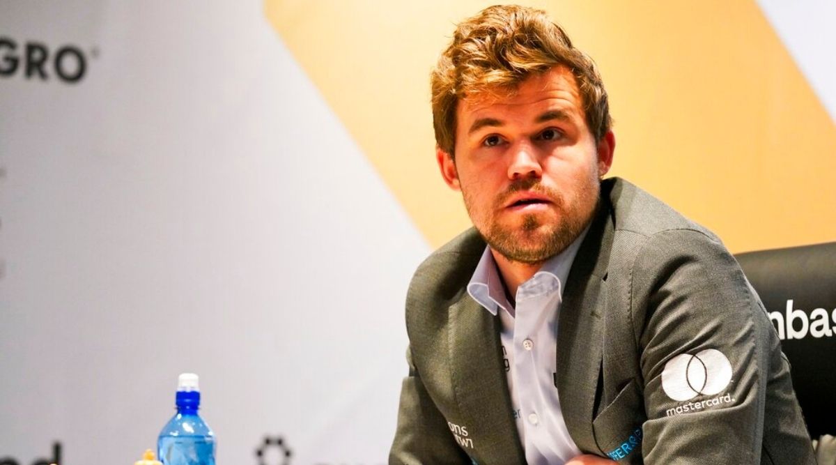 Magnus Carlsen ,Alireza Firouzja during the World Championships of News  Photo - Getty Images