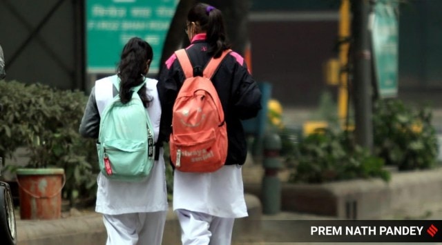 Students walk home after school in Delhi (Express Photo: Prem Nath Pandey)