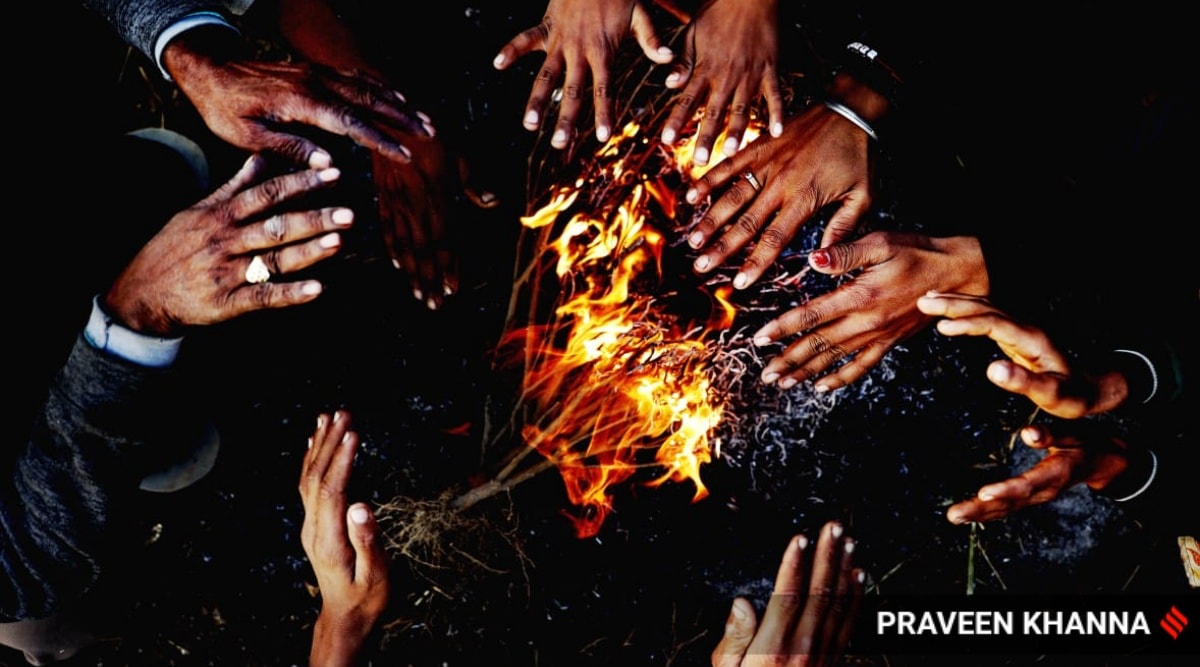 A winter morning in New Delhi. (Express Photo: Praveen Khanna)