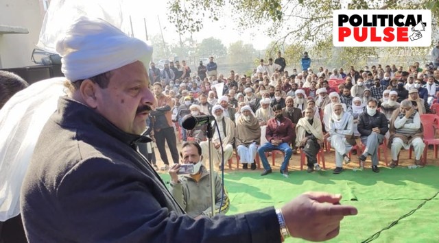 Devender Singh Rana in Jammu's Bathindi, once an area BJP could scarcely enter. (Express photo)
