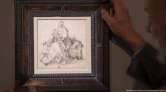 Last week, a panel of experts at the British Museum in London delivered a stunning answer: The artwork, titled “The Virgin and Child With a Flower on a Grassy Bench,” was an undiscovered drawing by Albrecht Dürer, a renowned German artist born in 1471.  (Malcolm Park/Cover Images/imago images)