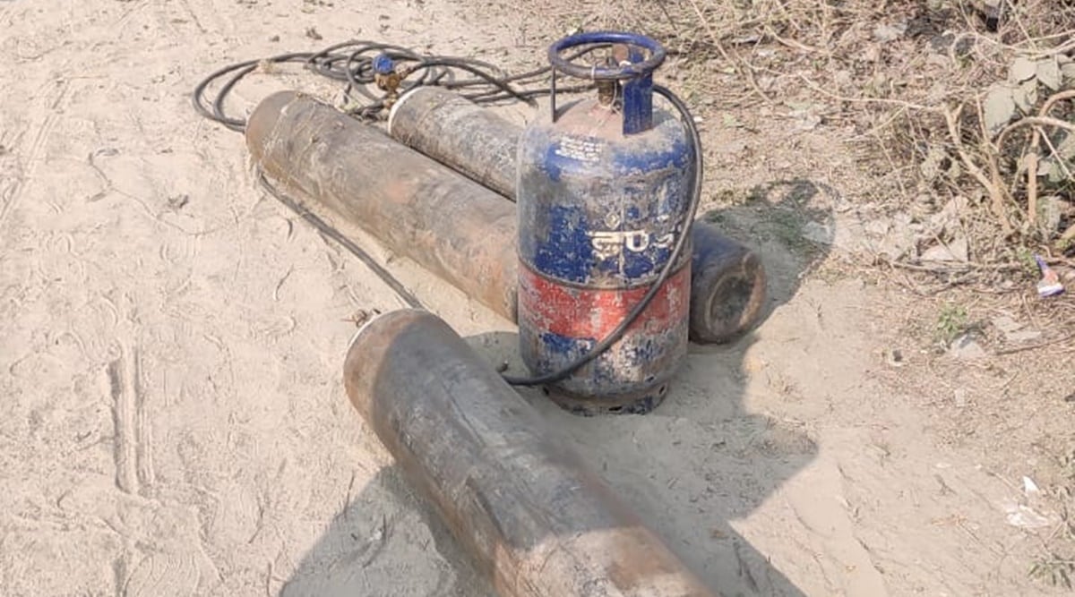 Left over of stolen engine