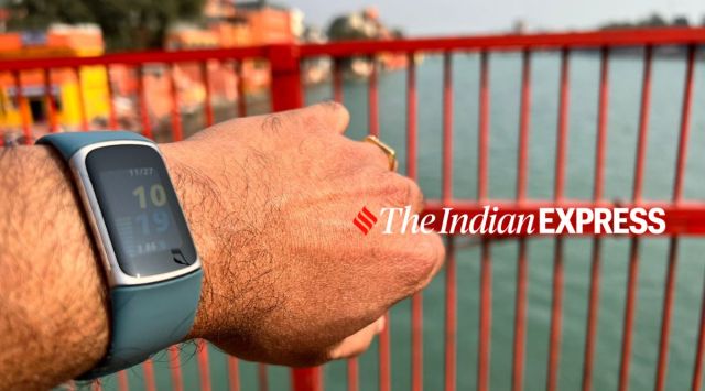 Fitbit Charge 5 review: A band with data insights. (Image credit: The Indian Express/ Nandagopal Rajan)