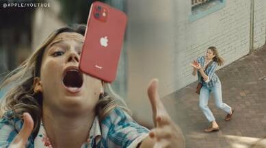 Apple, Apple iphone 12, fumble ad, viral on social media, indian express