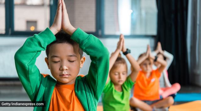children and meditation, how to get kids to meditate, helping children develop the habit of meditation, meditation and yoga for kids, how can kids meditate, parenting, indian express news