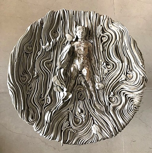 Palette art gallery, indianexpress.com, indianexpress, 18 dimensions sculpture art, bikaner house exhibition, exhibition news,